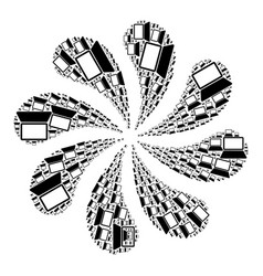 Notebook Computer Icon Centrifugal Fireworks