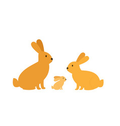 Rabbit Family Mom Dad And Baby