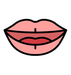 Talking Mouth Sync Icon Flat