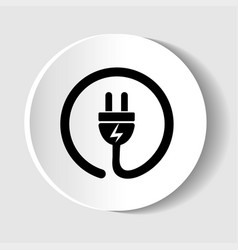 Electricity Icon Energy Power Plug Flat Design