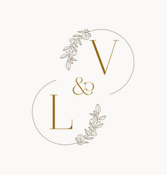 Lv Logo Initials Wedding Monogram Design