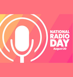 National Radio Day August 20 Holiday Concept