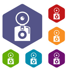 Oldschool Camera Icons Hexahedron