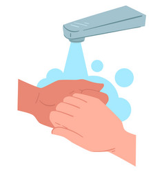 Washing And Rubbing Hands Hygiene And Protective