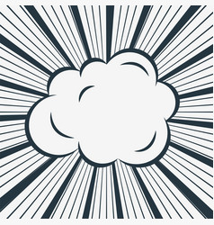 Comic Cloud On Zoom Lines Background