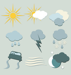 Weather Forecast Icons Set For Designers