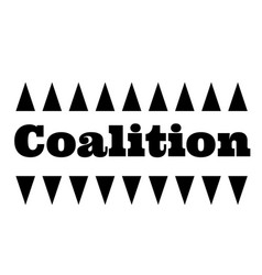 Coalition Stamp On White Background