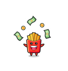 French Fries Catching Money Falling From