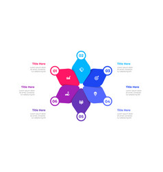 Abstract Diagram Divided Into 6 Segments Concept