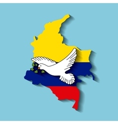 Colombian Peace Dove With Olive Branch