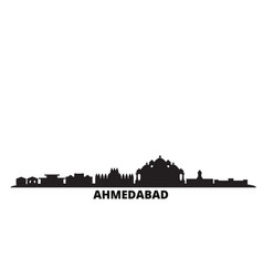 India Ahmedabad City Skyline Isolated