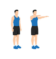 Man Doing Double Arm Front Raises Exercise