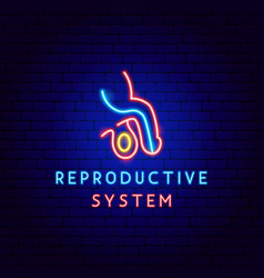 Man Reproductive System Neon Label