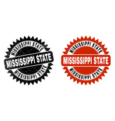 Mississippi State Black Rosette Stamp Seal