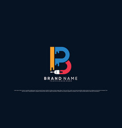 Paint Icon Logo Design Initial Letter B With