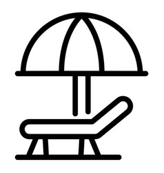 Quiet Spaces Beach Deck Icon Outline Style