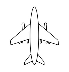 Airplane Fly Line Doodle Icon Element Logo