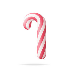 3d Realistic Candy Cane Isolated