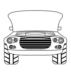 Car With Open Bonnet Mechanic Icon