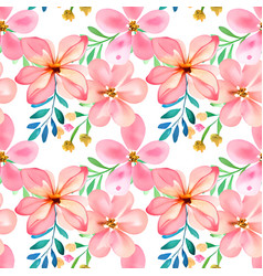 Floral Shape Watercolor Seamless Pattern