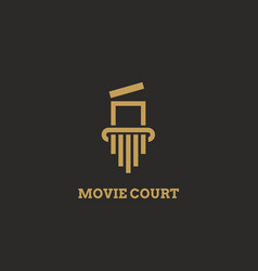 Movie Court Logo Symbol Clipper On Greek