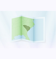 South Carolina Map Folded Paper With South