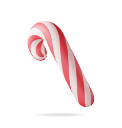 3d Realistic Candy Cane Isolated