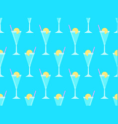 Cocktail With Umbrellas Seamless Pattern