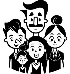 Family - Black And White Isolated Icon