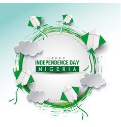 Happy Independence Day Nigeria With Flying Kites