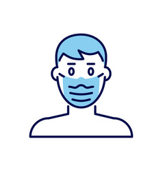 Man With Medical Mask Related Icon