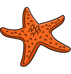 Sea Star Marine Animal Cartoon Colored Clipart