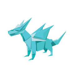 Blue Origami Dragon