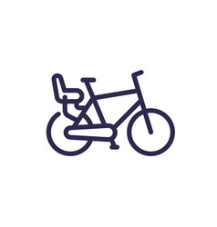 Child Seat For Bike Line Icon