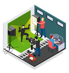 Cinema Motion Capture Isometric Composition