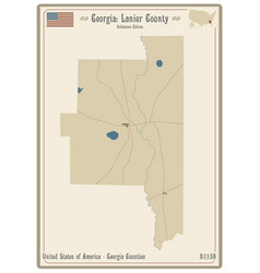 Map Of Lanier County In Georgia