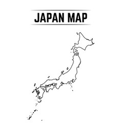 Outline Simple Map Of Japan