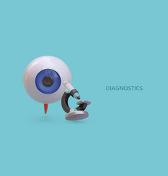 Poster In Realistic For Ophthalmology Clinic 3d