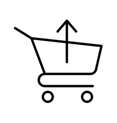 Upward Arrow Shopping Cart Icon Trolley