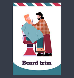 Vertical Banner For Barbershop About Beard Trim