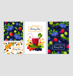 Berry Mix Natural Fresh Summer Fruit Card