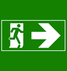 Emergency Exit Sign Man Running Out Fire Exit