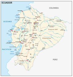 Republic Of Ecuador Road Map