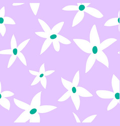 Seamless Minimal Floral Pattern In Pastel Colors