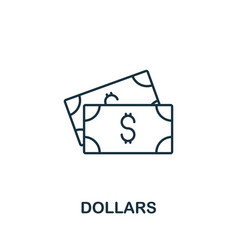 Dollars Icon From Usa Collection Simple Line