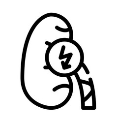 Kidney Cutting Ache Line Icon