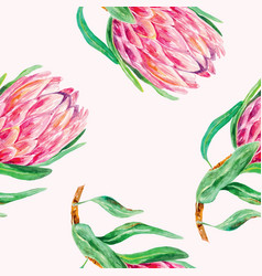 Protea Watercolor Pattern