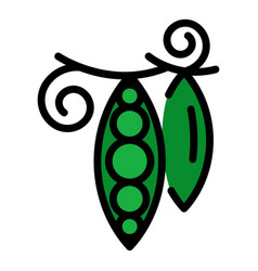 Bio Peas Icon Color Outline