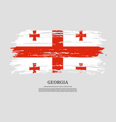 Georgia Flag With Brush Stroke Effect