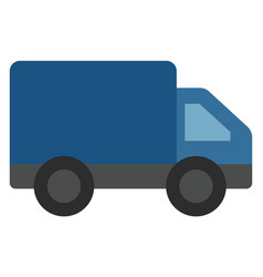 Industrial Blue Truck On A White Background